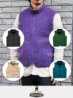 COLDBREAKER コールドブレーカー Stand collar wool vest