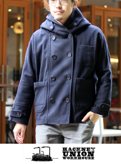 HACKNEY UNION WORKHOUSE ハックニーユニオンワークハウス Fisherman Short Coat フィッシャーマン ショートコートWOOL