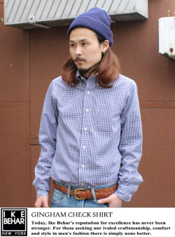 IKE BEHAR アイクベーハー ギンガムチェックシャツ