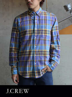 J.CREW ジェイクルー マドラスチェックシャツ PPL/YLW