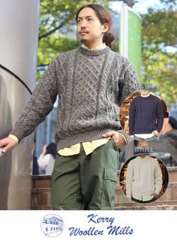 kerry woollen mills ケリーウーレンミルズ Crew Neck Sweater クルーネックセーター