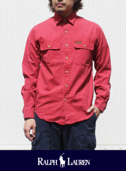 POLO RALPH LAUREN ポロ ラルフローレン ミリタリーシャツ  RED