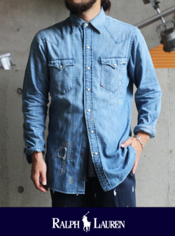 POLO RALPH LAUREN ポロ ラルフローレン DENIMウェスタンシャツ