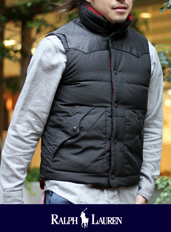 POLO RALPH LAUREN ポロ ラルフローレン リバーシブルダウンベスト を  