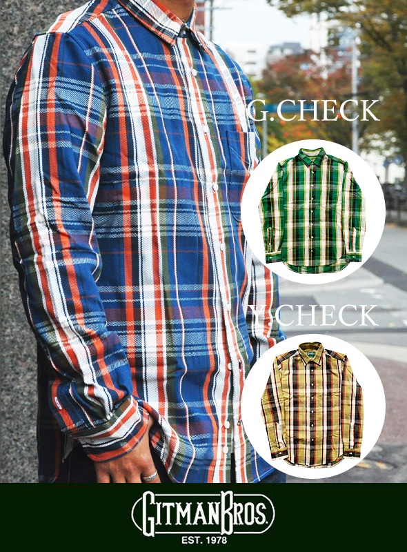 Gitman Vintageギットマンヴィンテージ ツイル チェックシャツを通販  