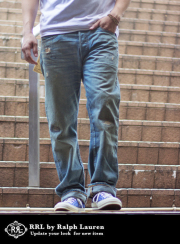 RRL ダブルアールエル BOOTS CUT REPAIRED  Santa Fe DENIM