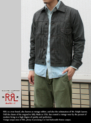 RRL ダブルアールエル Stripe Blouson ストライプブルゾン BLK