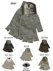 BLACK SHEEP ブラックシープ　フィンガーレスニットグローブ#4　手袋  6カラー