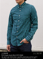J.CREW ジェイクルー  B.Dグラフチェックシャツ NVY/EME