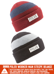POLeR ポーラー WORKER MAN STRIPE BEANIE ワーカーマンストライプビーニー