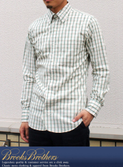 BLACK FLEECE ブラックフリース　ウィンドーペーンチェックシャツ WHT/GRN/PNK