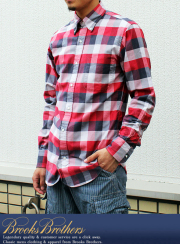 BLACK FLEECE ブラックフリース　B.Dブロックチェックシャツ  BLK/WHT/RED