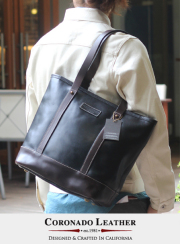 CORONADO LEATHER コロナドレザー Horween Travel Tote Black 【MADE IN USA】