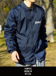 THUMPERS NYC サンパース STP HANDWRITTEN LOGO COACHJAKET