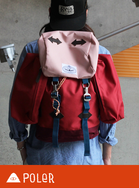 POLeR ポーラー  RUCKSACK RED SIDE BAGS