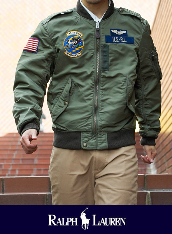 R. LAUREN しくも MA-1 フライトジャケット 38 