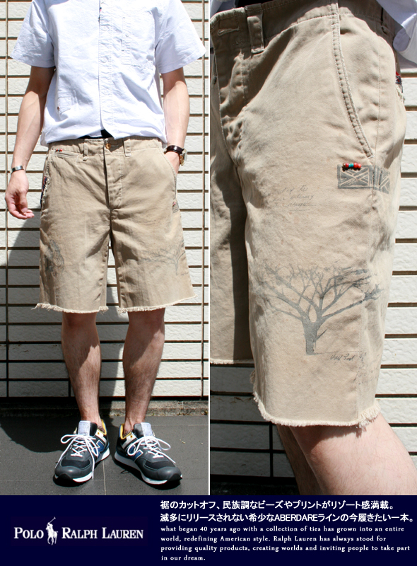 ポロラルフローレン AFRICAN CUTOFF CHINO SHORTS