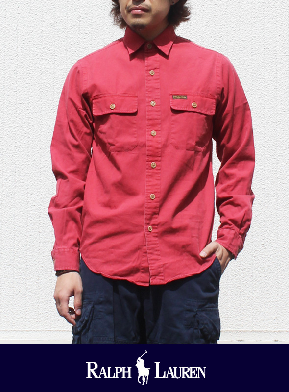 POLO RALPH LAUREN ポロ ラルフローレン ミリタリーシャツ  RED