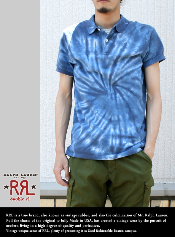 RRL ダブルアールエル　ブRRL ダブルアールエル タイダイ染めポロシャツ