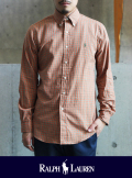 POLO RALPH LAUREN ポロ ラルフローレン マドラスチェックシャツ ORG/GRN