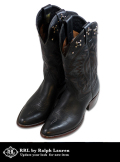 RRL Studded Western Cowboys Boots　BLACK