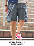 DENIM&SUPPLY by Ralph Lauren ストライプカーゴショーツ BLUE