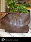 RRL ダブルアールエル LEATHER TOTE BAG  D.BROWN