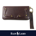 POLO RALPH LAUREN ポロ ラルフローレン レザースタッズロングウォレット