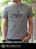 RRL ダブルアールエル COWBOY PRINT TEE 杢GRAY