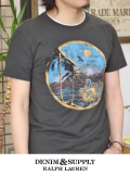 DENIM&SUPPLY by Ralph Lauren SURF PRINT  S/S TEE CHACOAL