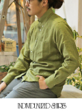 INDIVIDUALIZED SHIRTS インディヴィジュアライズドシャツ  LINEN STANDARD FIT BD SHIRT GREEN