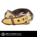 RRL ダブルアールエル キャンバス×レザーコンチョ　BELT BEG