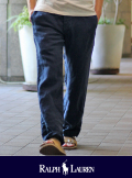 POLO RALPH LAUREN ポロ ラルフローレン LINEN EASY PANTS NAVY◆SALE ▲￥5,000 off◆