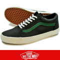 VANS バンズOLD SKOOL (Matte Leather) Black/Verdant Green