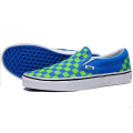 VANS バンズ　SLIP ON CHECKER BLUE/GRN