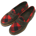 G.H.BASS WEEJUNS P BUFFALO LUG RED/PLAID