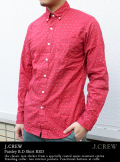 JCREW BDShirt　ペイズリー　RED
