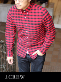 J.CREW ジェイクルー BLOCK CHECK B.D SHIRTS BLACK/RED