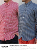 Gingham piping shirt ギンガムパイピングシャツ(NF745)