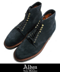 Alden オールデン D4812H SUEDE  PLAIN TOE BOOT DARK NVY