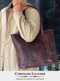 CORONADO LEATHER コロナドレザー Travel Tote Brwon 【MADE IN USA】