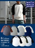 WALLA WALLA SPORTS ワラワラ 3/4 BASEBALL TEE 2TONE