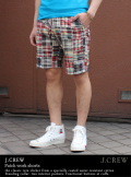 J.CREW ジェイクルー patchwork shorts パッチワークショートパンツ