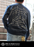 RRL ダブルアールエル INDIGO DYE SWEAT ステンシルプリント