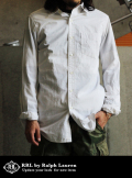 RRL ダブルアールエル コットンL/S-SHIRT WHITE◆SALE 50% off◆