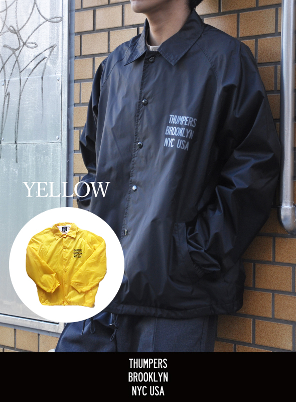 THUMPERS NYC サンパース LOGO COACHES JACKET