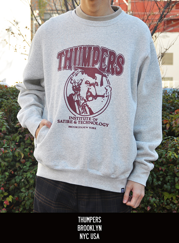 THUMPERS NYC サンパース INSTTURE POCKET SWEAT CREW