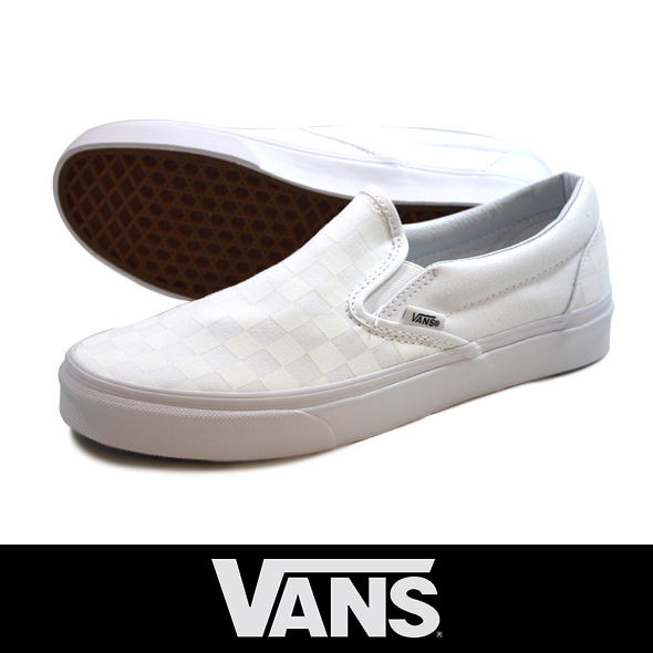 VANS バンズ Classic slipon(checkerbord) True/White