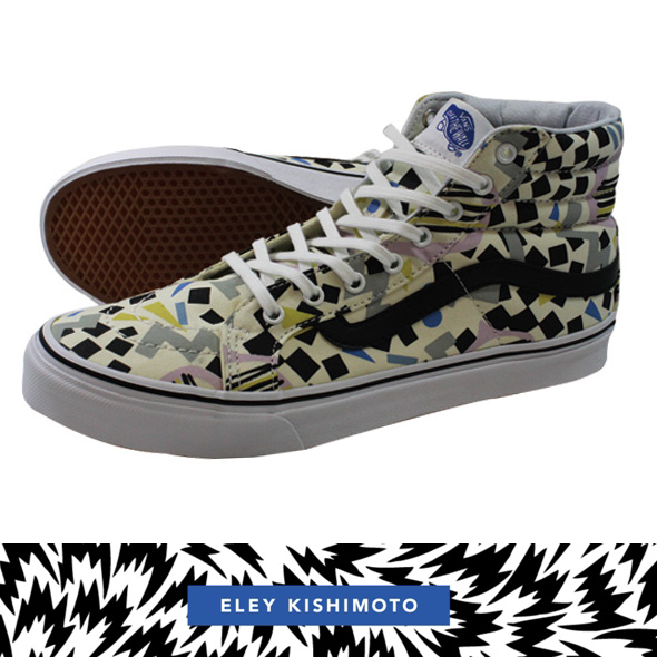 VANS バンズ SK8-HI SLIM(ELEY KISHIMOTO)DRUMS/WHT