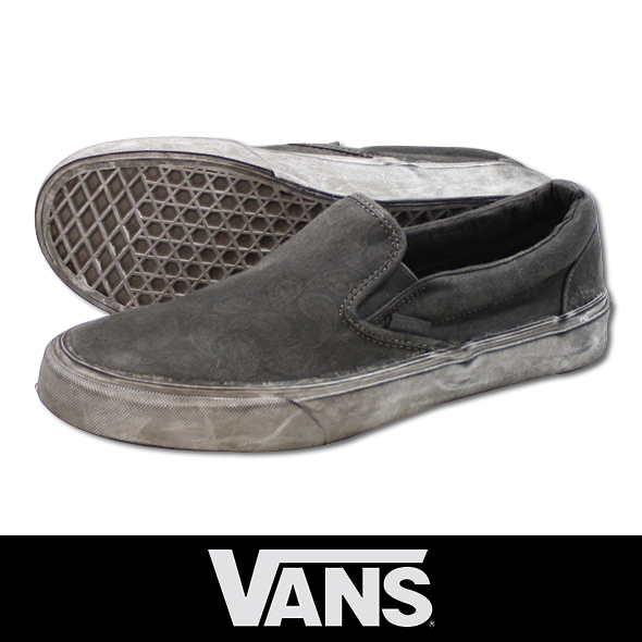 VANS バンズ SLIPON+(over washed paisley) BLK